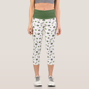 Dr. Seuss Katze im Hut Kleeblatt-Muster Capri Leggings