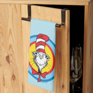 Dr. Seuss Katze im Hut Kopf Grafik Geschirrtuch