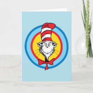 Dr. Seuss Katze im Hut Kopf Grafik Karte