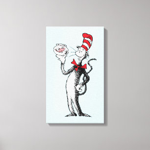 Dr. Seuss Katze im Hut & Krinklebine Leinwanddruck