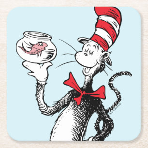 Dr. Seuss   Katze im Hut & Krinklebine Rechteckiger Pappuntersetzer