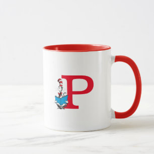 Dr. Seuss Katze im Hut - Lesemonogramm P Tasse