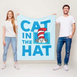 Dr. Seuss   Katze im Hut-Logo Fleecedecke