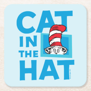 Dr. Seuss   Katze im Hut-Logo Rechteckiger Pappuntersetzer
