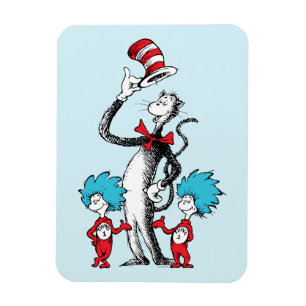 Dr. Seuss   Katze im Hut, Sache eins und Sache zwe Magnet