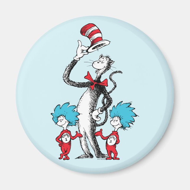 Dr. Seuss | Katze im Hut, Sache eins und Sache zwe Magnet (Vorne)