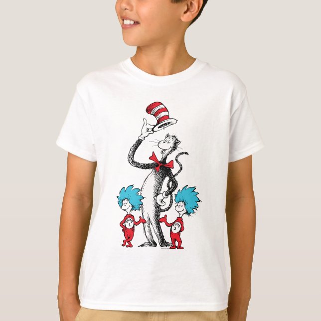 Dr. Seuss | Katze im Hut, Sache eins und Sache zwe T-Shirt (Vorderseite)