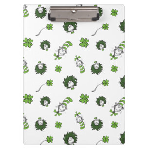 Dr. Seuss   Katze im Hutklemmmuster Klemmbrett