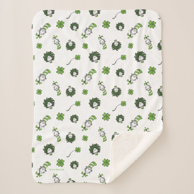 Dr. Seuss | Katze im Hutklemmmuster Sherpadecke (Vorderseite)