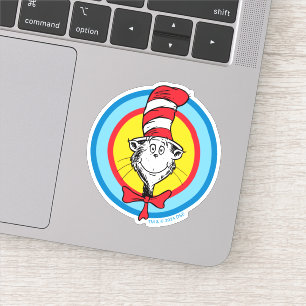 Dr. Seuss Katze im Hutkopf-Graphic Aufkleber