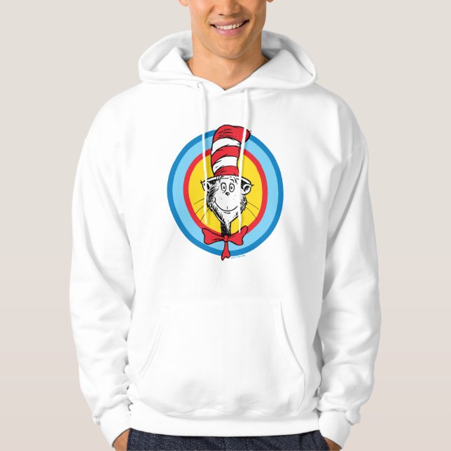 Dr. Seuss | Katze im Hutkopf-Graphic Hoodie (Vorderseite)