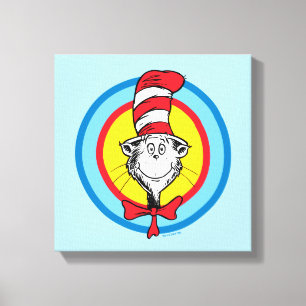 Dr. Seuss Katze im Hutkopf-Graphic Leinwanddruck