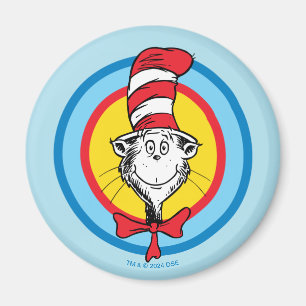Dr. Seuss Katze im Hutkopf-Graphic Magnet