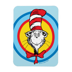 Dr. Seuss Katze im Hutkopf-Graphic Magnet