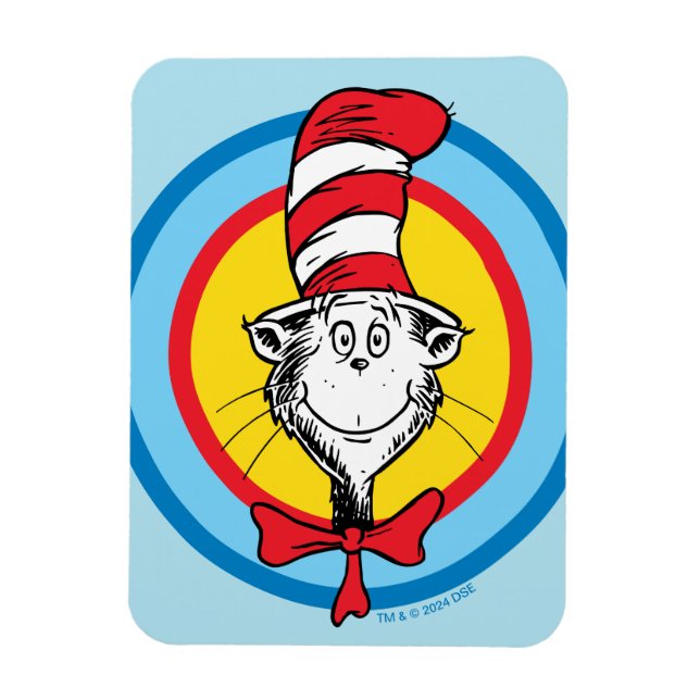 Dr. Seuss | Katze im Hutkopf-Graphic Magnet (Vertikal)