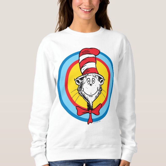 Dr. Seuss | Katze im Hutkopf-Graphic Sweatshirt (Vorderseite)
