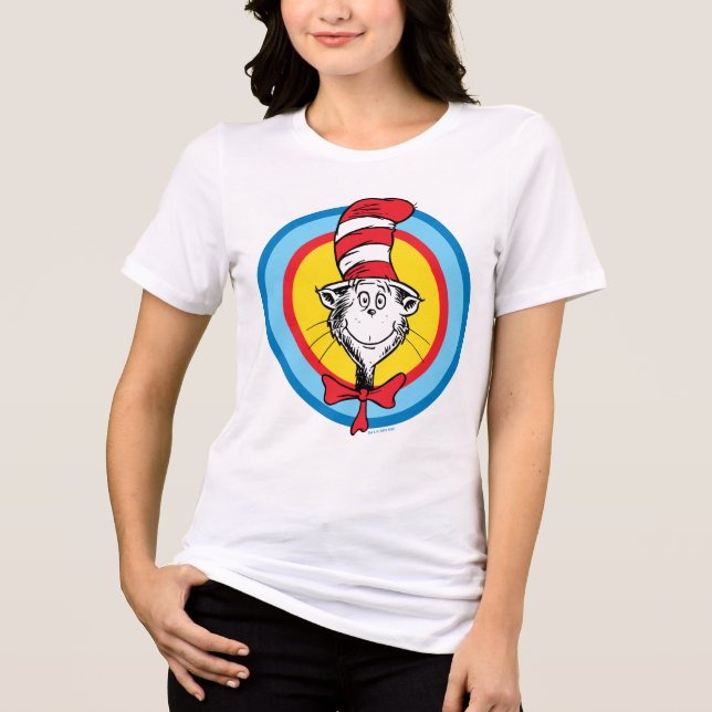 Dr. Seuss | Katze im Hutkopf-Graphic Tri-Blend Shirt (Vorderseite)