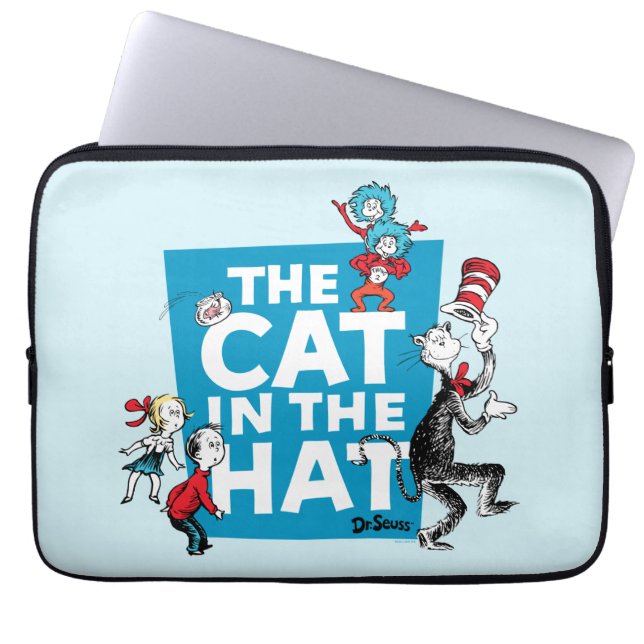 Dr. Seuss | Katze im Hutlogo - Zeichen Laptopschutzhülle (Vorderseite)