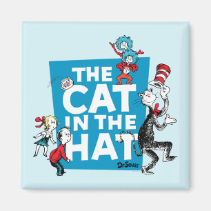 Dr. Seuss   Katze im Hutlogo - Zeichen Magnet