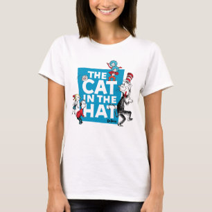 Dr. Seuss Katze im Hutlogo - Zeichen T-Shirt