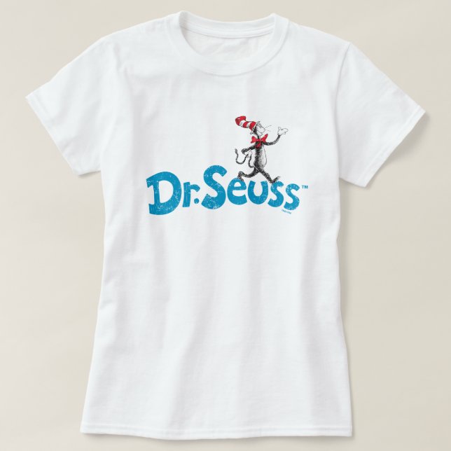 Dr. Seuss | Katze im Vintagen Hutlogo T-Shirt (Design vorne)