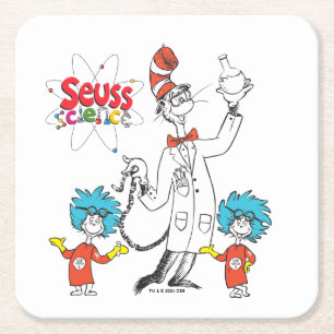 Dr. Seuss   Katze in der Hat Seuss Science Rechteckiger Pappuntersetzer
