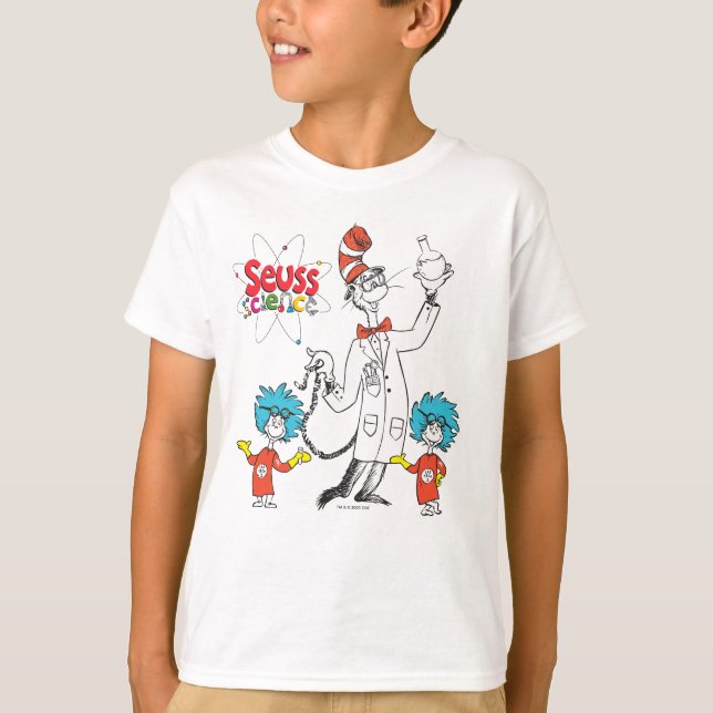 Dr. Seuss | Katze in der Hat Seuss Science T-Shirt (Vorderseite)