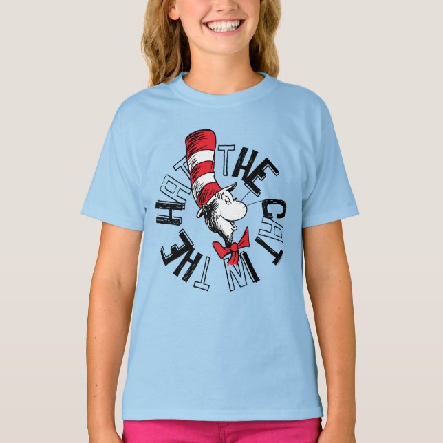 Dr. Seuss | Katze in der Hutrunde Art T-Shirt (Vorderseite)