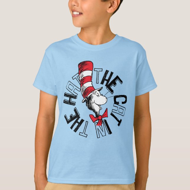 Dr. Seuss | Katze in der Hutrunde Art T-Shirt (Vorderseite)