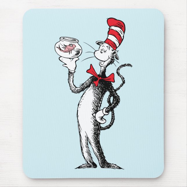 Dr. Seuss | Katze in Hut und Krinklebine Mousepad (Vorne)