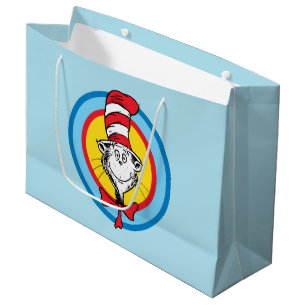 Dr. Seuss Katze mit Hut Kopf Grafik Große Geschenktüte