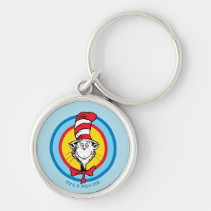 Dr. Seuss   Katze mit Hut Kopf Grafik Schlüsselanhänger