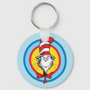 Dr. Seuss Katze mit Hut Kopf Grafik Schlüsselanhänger