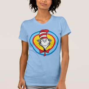 Dr. Seuss Katze mit Hut Kopf Grafik T-Shirt