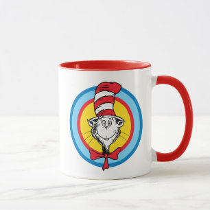 Dr. Seuss Katze mit Hut Kopf Grafik Tasse