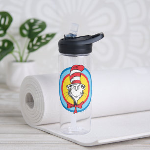 Dr. Seuss Katze mit Hut Kopf Grafik Trinkflasche