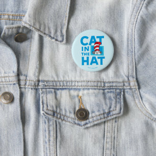 Dr. Seuss   Katze mit Hut Logo Button