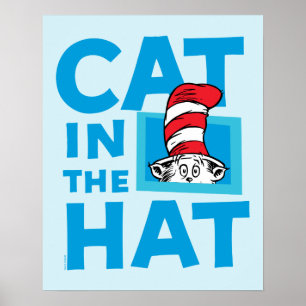 Dr. Seuss Katze mit Hut Logo Poster