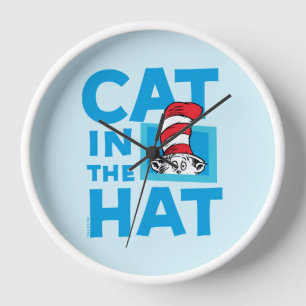 Dr. Seuss Katze mit Hut Logo Uhr