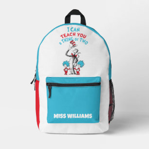 Dr. Seuss Lehrer, ich kann dir ein oder zwei Din Bedruckter Rucksack