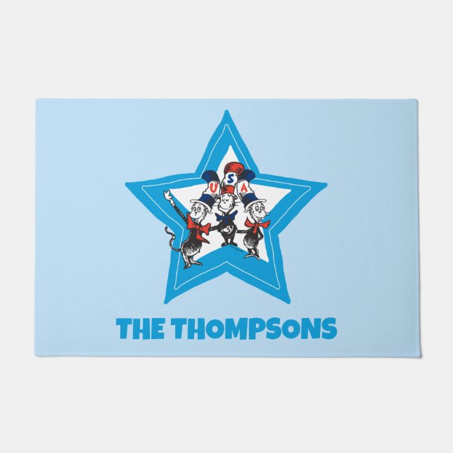 Dr. Seuss | Little Cats USA Hats Graphic Fußmatte (Vorderseite)