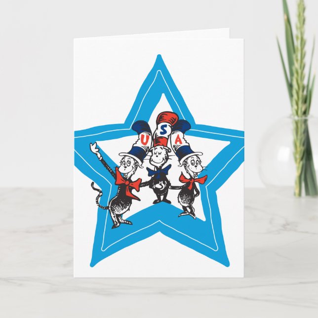 Dr. Seuss | Little Cats USA Hats Graphic Karte (Vorderseite)