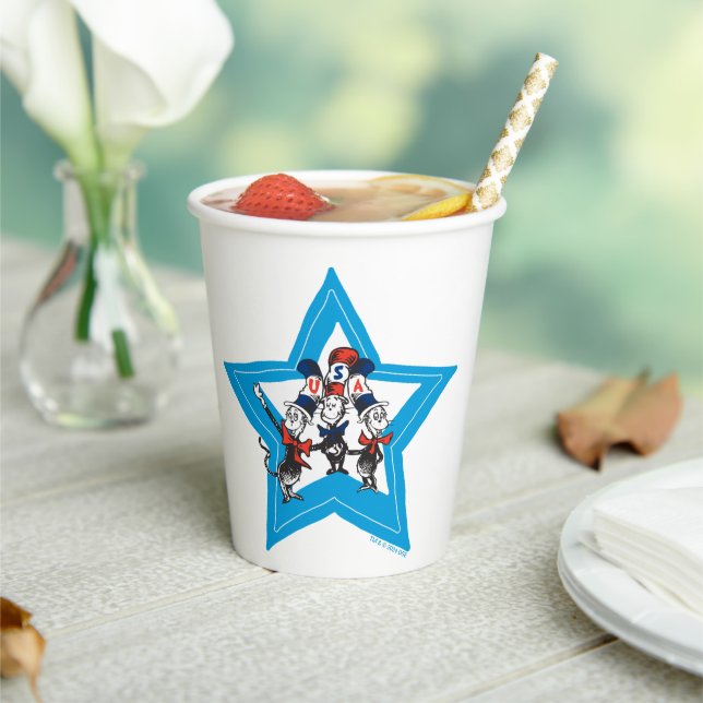 Dr. Seuss | Little Cats USA Hats Graphic Pappbecher (In Situ)