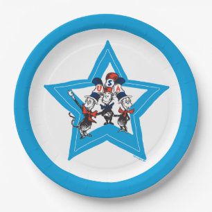 Dr. Seuss Little Cats USA Hats Graphic Pappteller