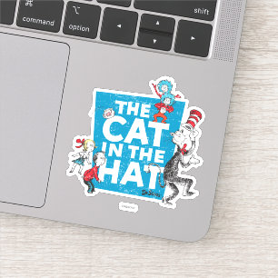 Dr. Seuss Logo der Katze im Hut - Figuren Aufkleber