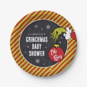 Dr. Seuss Oh Boy Grinch Baby Shower Papier Telle Pappteller