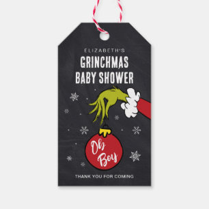 Dr. Seuss Oh Boy Grinch Babyparty Geschenkanhänger