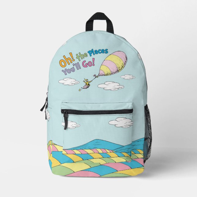 Dr. Seuss | Oh, die Orte, an die du gehen wirst! Bedruckter Rucksack (Vorderseite)