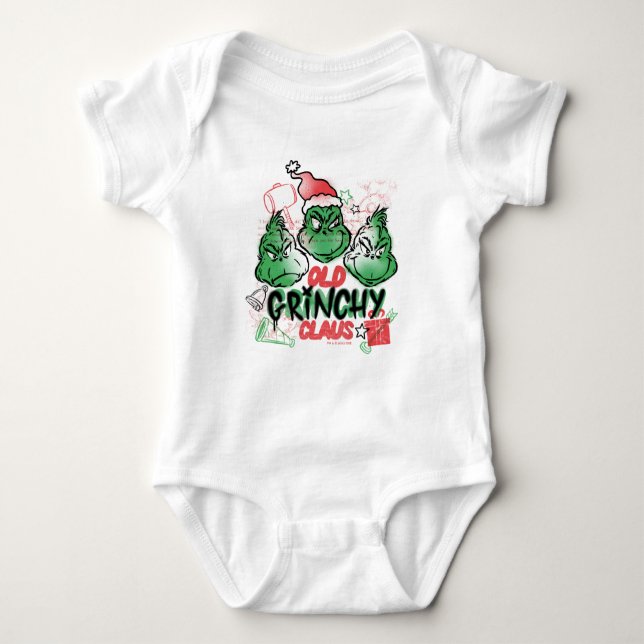 Dr. Seuss | Old Grinch Claus Baby Strampler (Vorderseite)