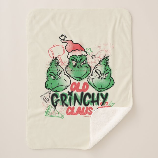 Dr. Seuss | Old Grinch Claus Sherpadecke (Vorderseite)